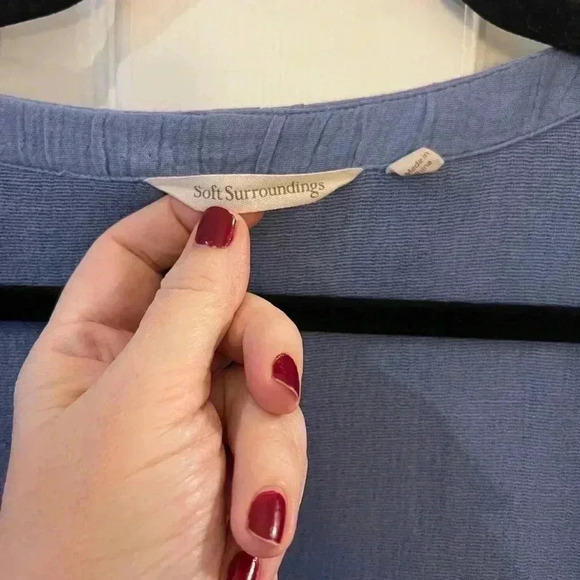 Soft Surroundings gauzy lightweight cover up cardigan PL - Picture 7 of 9